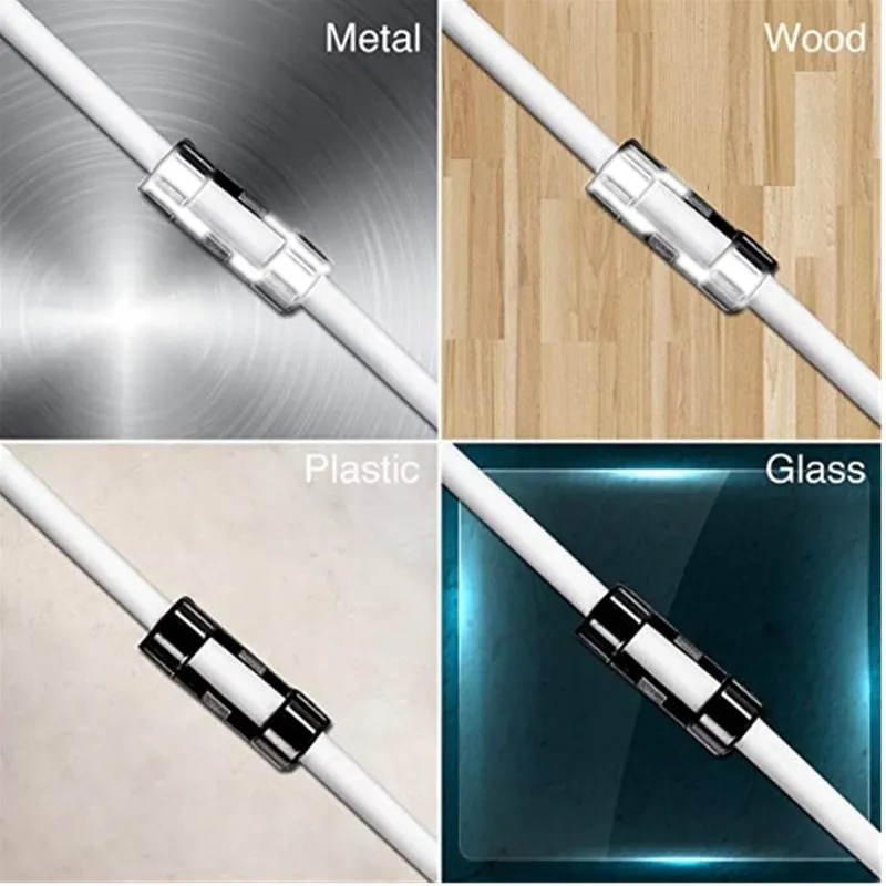 20Pcs 와이어 고정 클램프 케이블 클립, 데스크탑 와이어 홀더, 케이블 관리 장치 USB 코드 라인 주최자