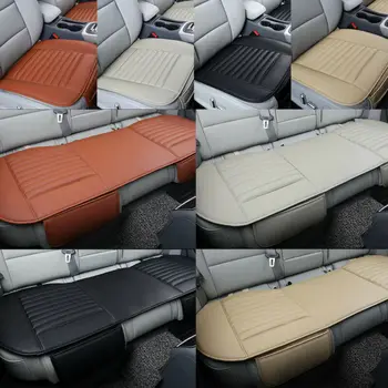 

3pcs Car Seat Cover Breathable Bamboo Pad Mat PU Leather for Auto Chair ushion Black/ Beige/ Grey/ Orange