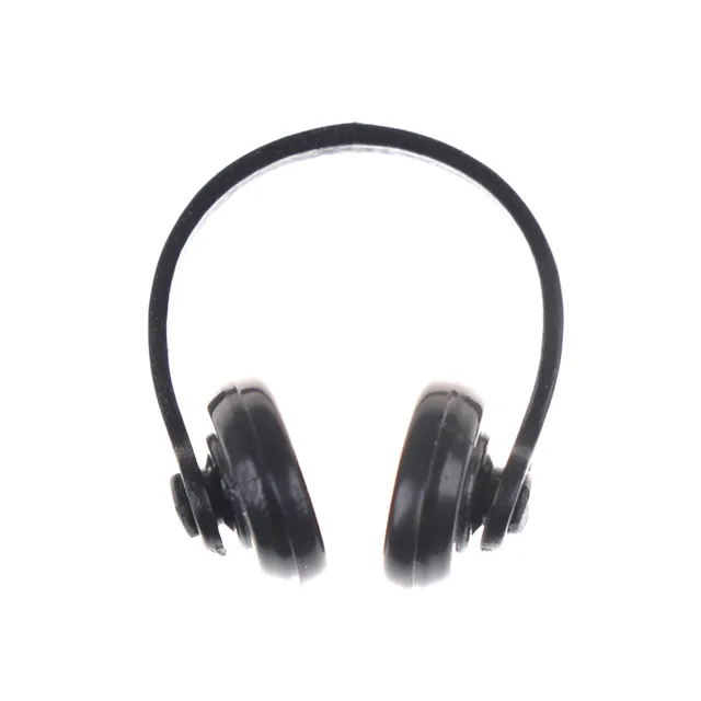 Plastic Wireless Earphone Headphone 1/12 Doll House Decor Classic Toys for Child Kids Doll house Miniatures 3