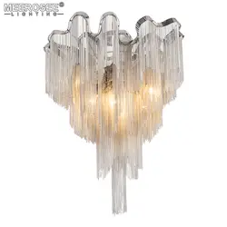 Французский канделябр «Империя» осветительный фитинг Алюминиевый Серебряный подвесной светильник на цепочке подвесной светильник