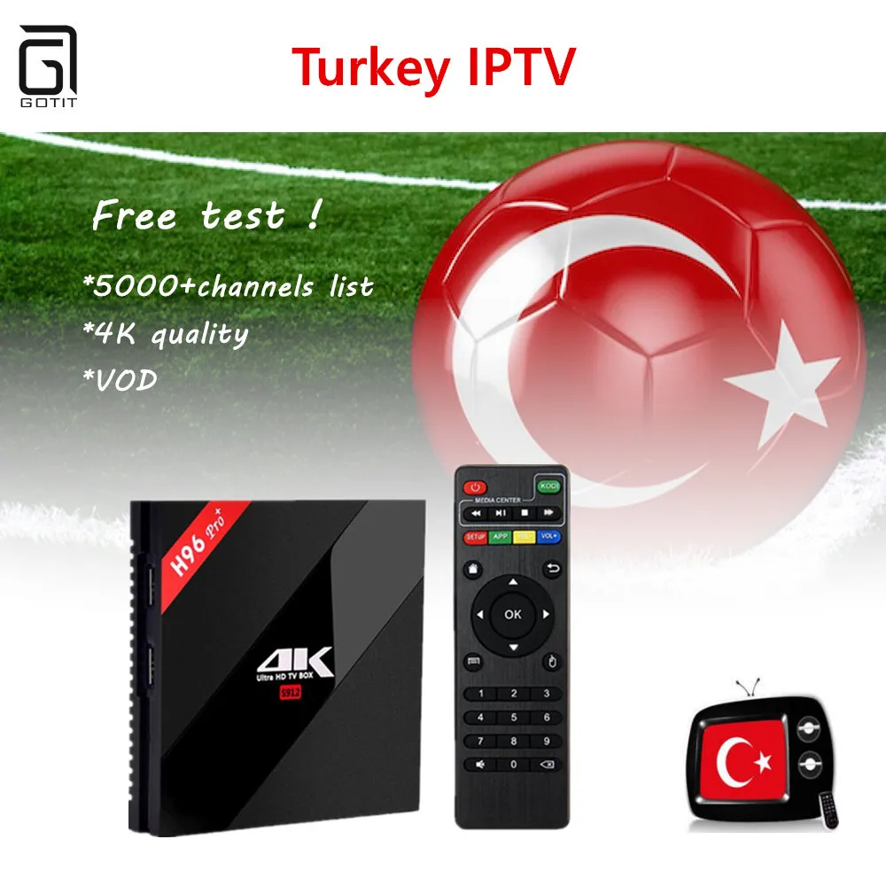 

H96 Pro+ 3GB/32GB Amlogic S912 Android Smart TV Box+1 year Turkey Israel Brazil US Sweden European IPTV server 4000+Channels