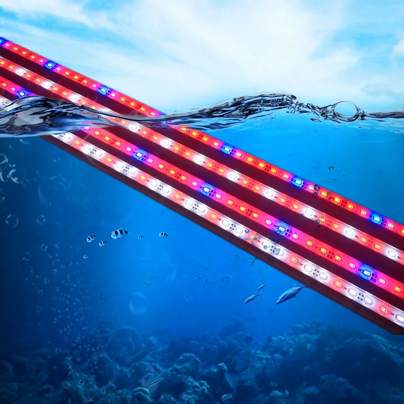 2pcs DC12V 0.5m 5730 IP68 Waterproof Grow Light Led bar rigid strip Red