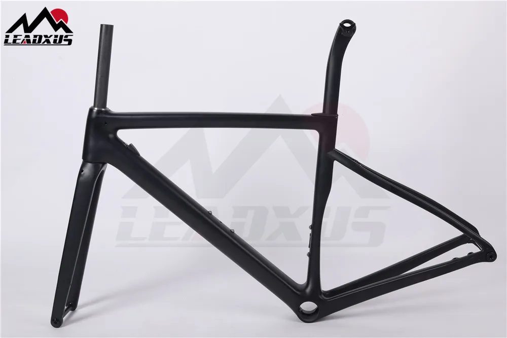 LEADXUS CLA550X ультра легкий диск тормозной углеродный шоссейный велосипед рама T1000 из углеродного волокна, шоссейный велосипед рама 44/49/52/54/56/58 см - Цвет: 49cm matte