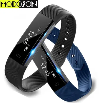 

MODOSON Smart Bracelet Bluetooth Wristband Pedometer Tracker Band ID115 For Samsung Huawei Xiaomi Apple iphone XS MAX XR X 8 7 6