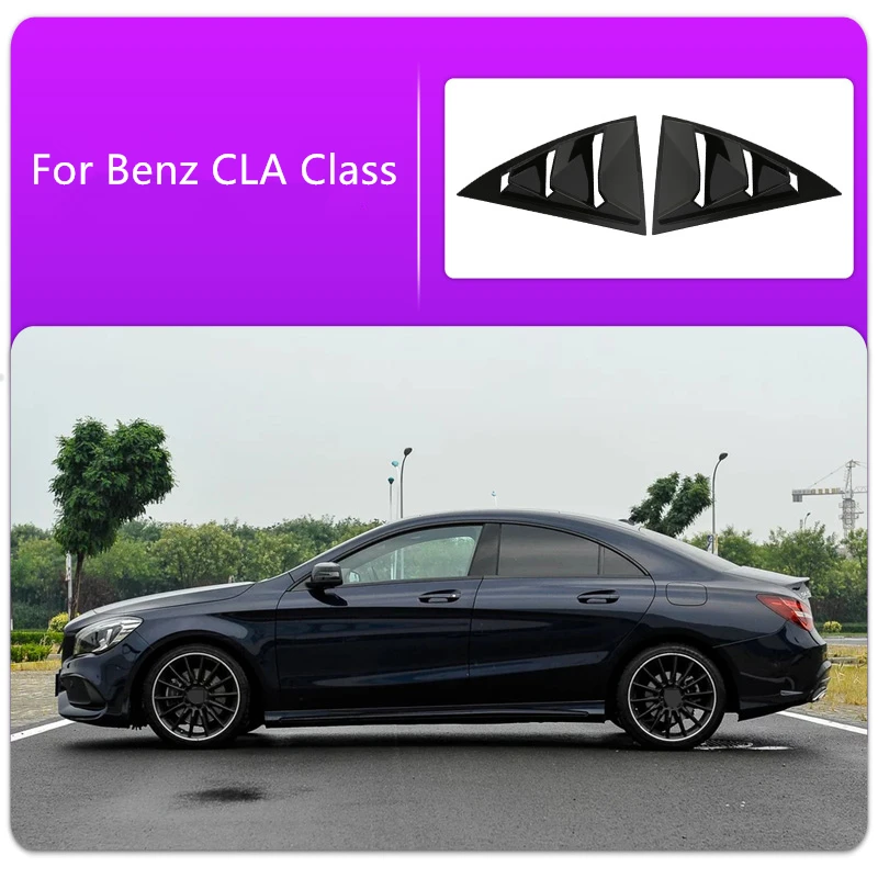 

2pcs ABS piano lacquer Door Window Louver Frame Window Sill Molding Trim Cover For Mercedes Benz CLA AMG 2013-2019 car sticker