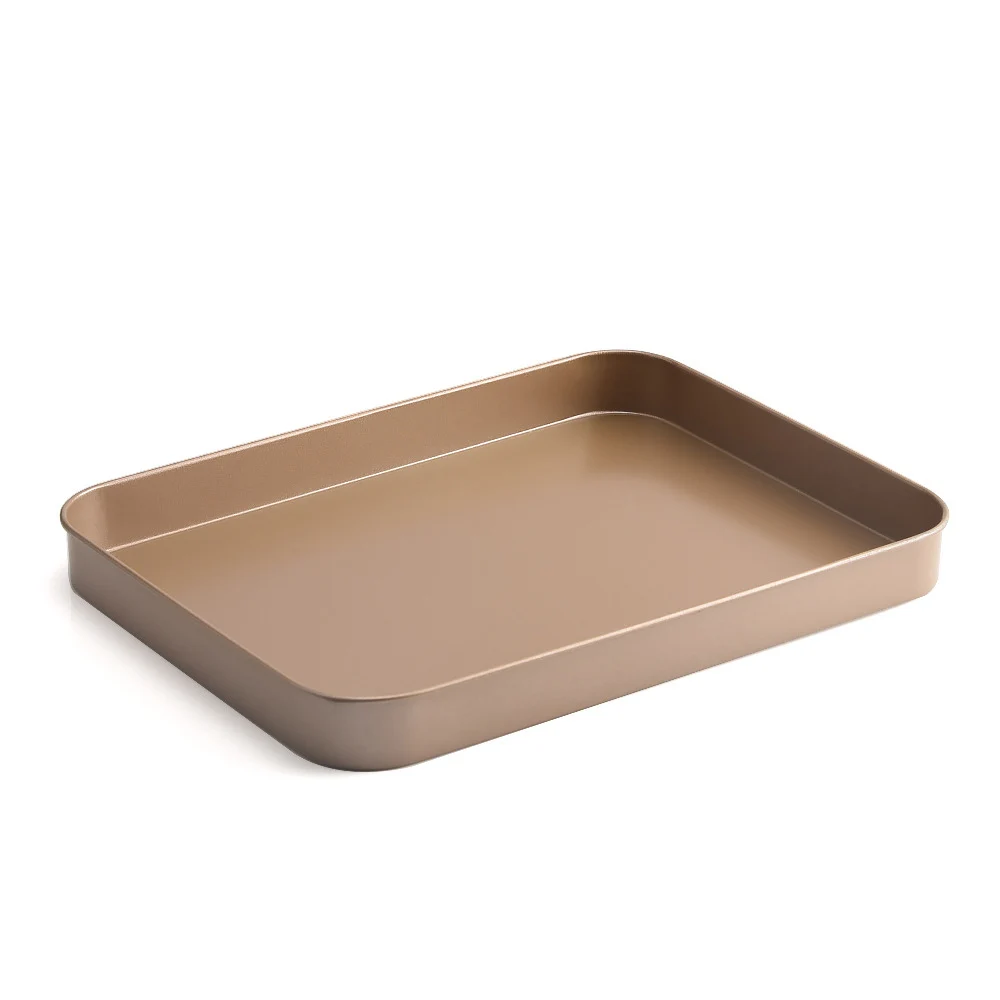 

GODWJ Rectangular Baking Tray Carbon Steel Non-stick Gold 10 Inch 24cm Microwaveable Cake Bread Mold Baking Pan Dish Cake Tools