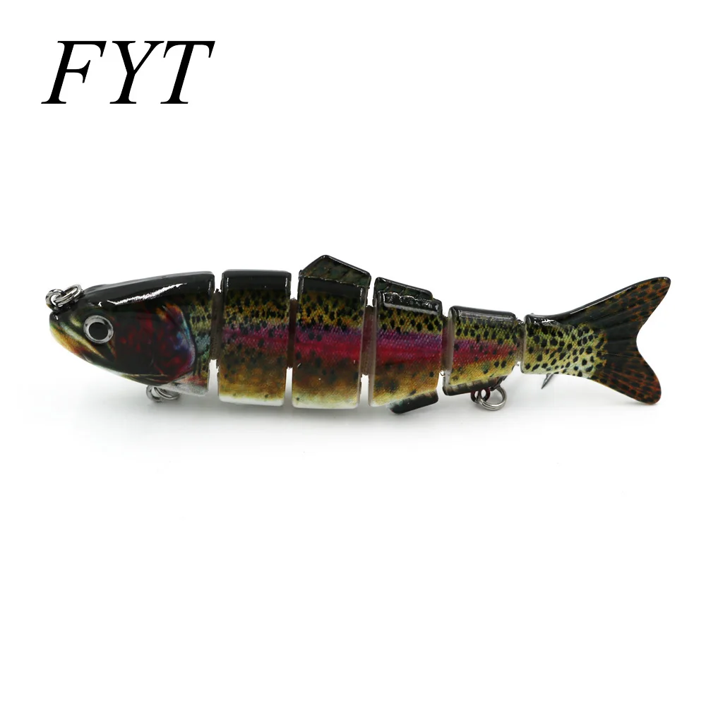 1 قطع 12.5 سنتيمتر 25 جرام 6-segement isca الاصطناعي موسكي بايك إغراء الصيد السحر swimbait crankbait الصلب بيت الصيد التبعي