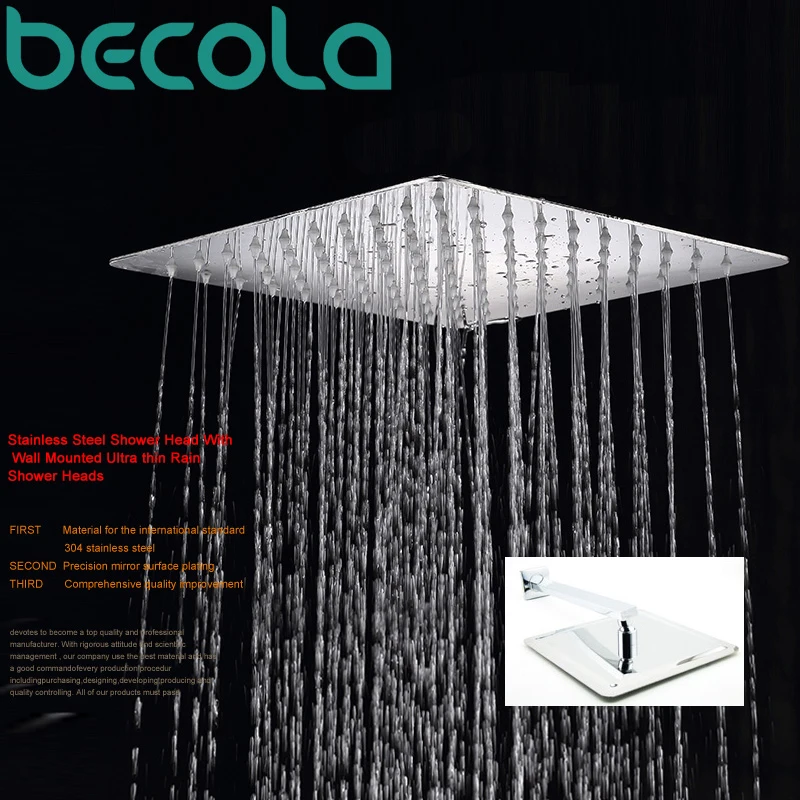 BECOLA Fashion квадратная ультратонкая насадка для душа из нержавеющей стали 6 8 10 12