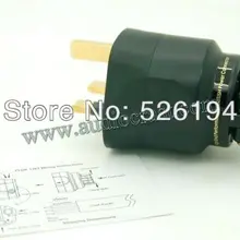 Один штук Fi-UK 1363(g) UK Power Plug 24 К с позолотой