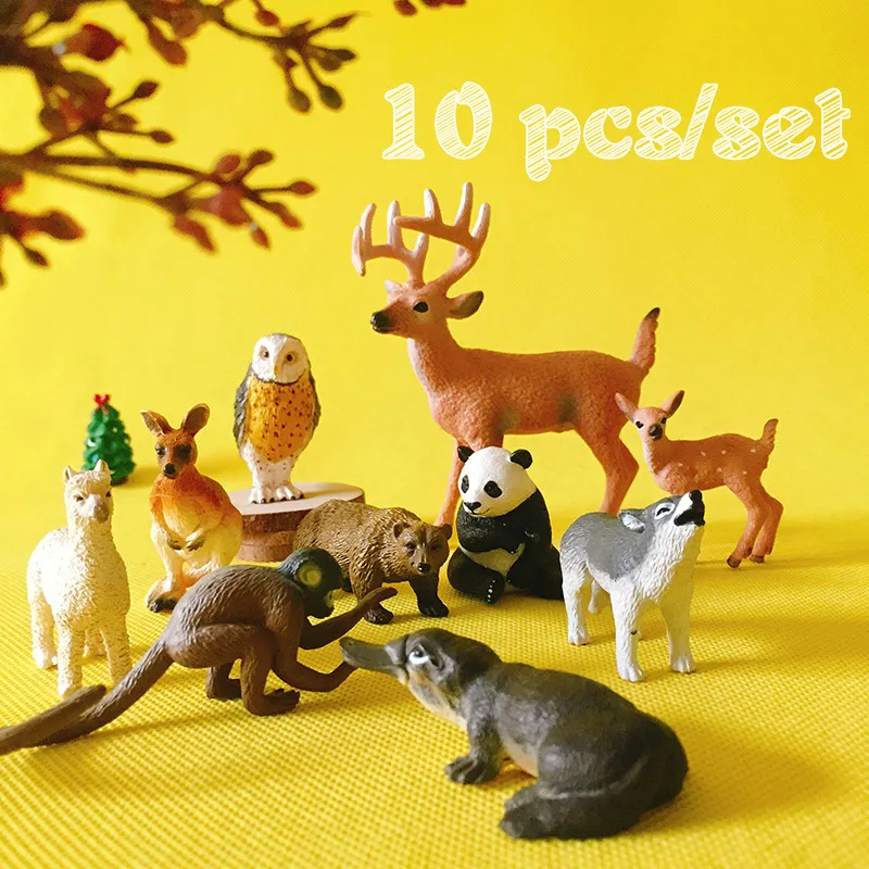 wholesale10Pcs/forest animals figurine/doll house/miniatures/lovely