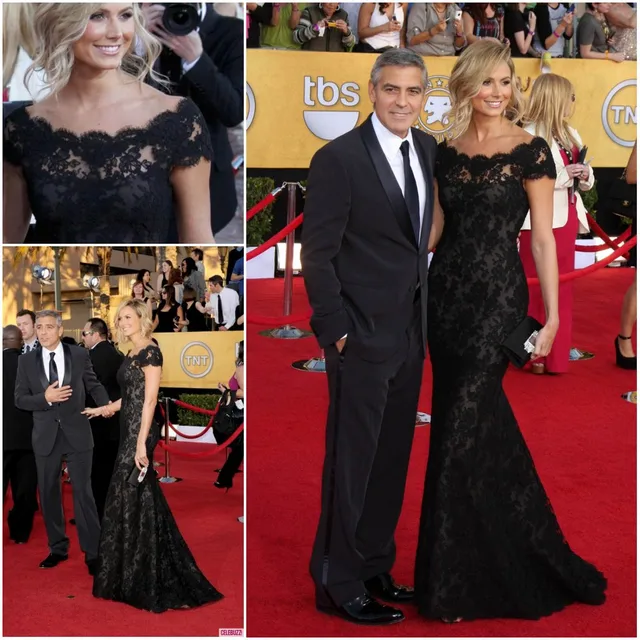 Black and Ivory Dress Celebrity
