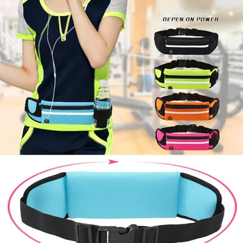 

Unisex Outdoor Running Waist Bag Waterproof Anti-theft Mobile Phone Holder Invisible Kettle Belt Belly Bag Gym Fitness Bag