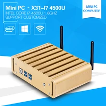XCY core I7 Мини-ПК Окна 10 4500U Dual Core 1.8 ГГц безвентиляторный Дизайн корпус из алюминиевого сплава Поддержка Беспроводной клавиатуры и Мыши