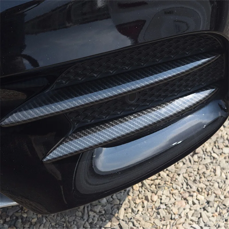 

Car Styling Rear Front Fog Lamp Strips Trim Cover Sticker for Mercedes Benz E Class W213 2016 2017 2018 E43 AMG Part Accessories