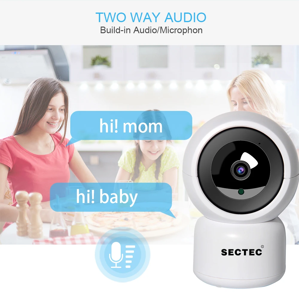SECTEC 1080P облачная Беспроводная ip камера интеллектуальное автоматическое слежение