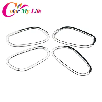 

Color My Life ABS Chrome Car Inner Door Handle Circle Cover Trim Door Sticker for Nissan X-trail Xtrail Rogue T32 2014 - 2018