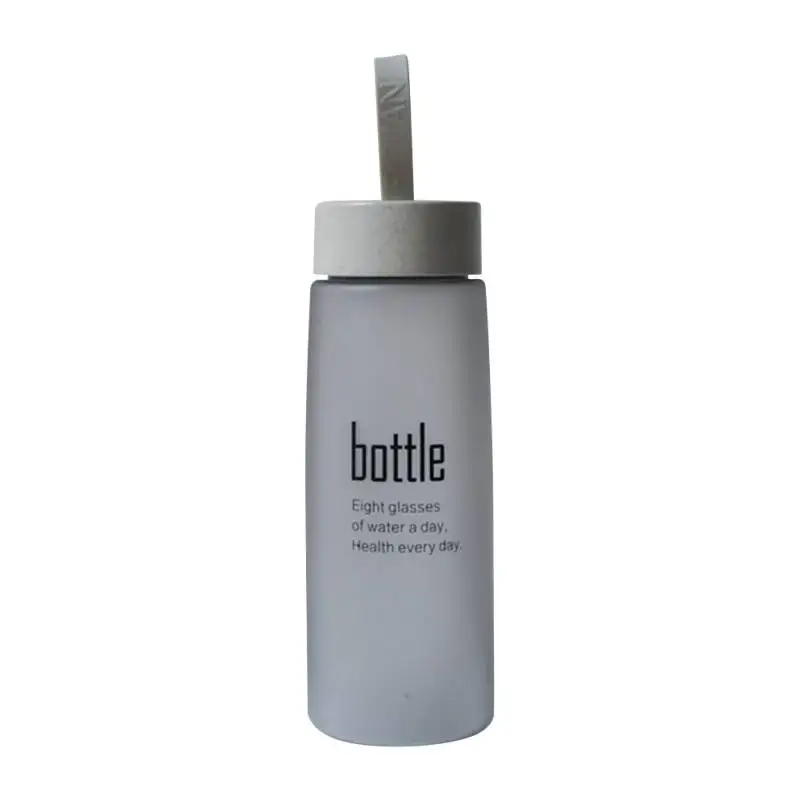 Dark Gray Water Bottle Plastic Sport Scrub Leak Proof Drinking My Bottle Portable Fashion Drinkware Tour Bottles for Lovers - Color: Dark Gray