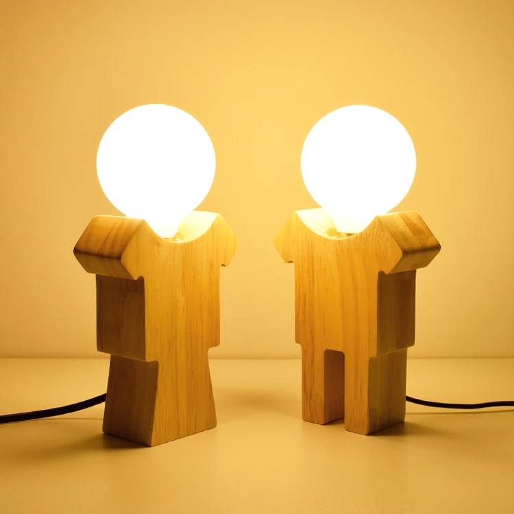 Wood Quality Table Lamps Pair Bedroom Lighting Decorative Lights Table