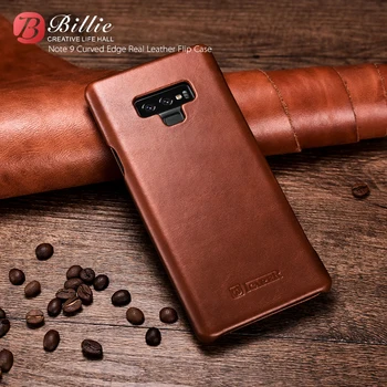 

Curved Edge Vintage Retro For Samsung GALAXY Note 9 note9 High Quality Brand Real Genuine Natural Cow skin Leather Cover Case
