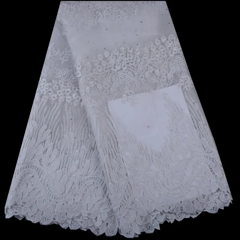 

Latest Pure White African Laces Fabrics Embroidered African Guipure French Lace Fabric 2018 African French Net Lace Fabric A922