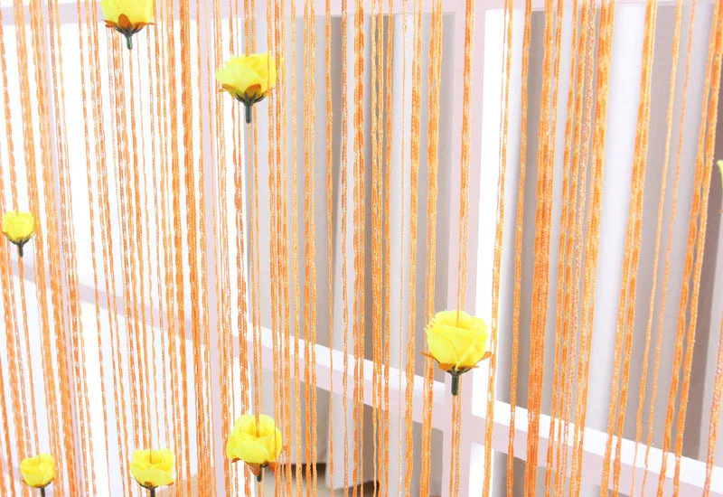 Тюльпан струнная занавеска для гостиной двери шторы из пряжи нить нити шторы для кухонного окна 9 цветов 1 м* 2 м/3 м* 2,9 м