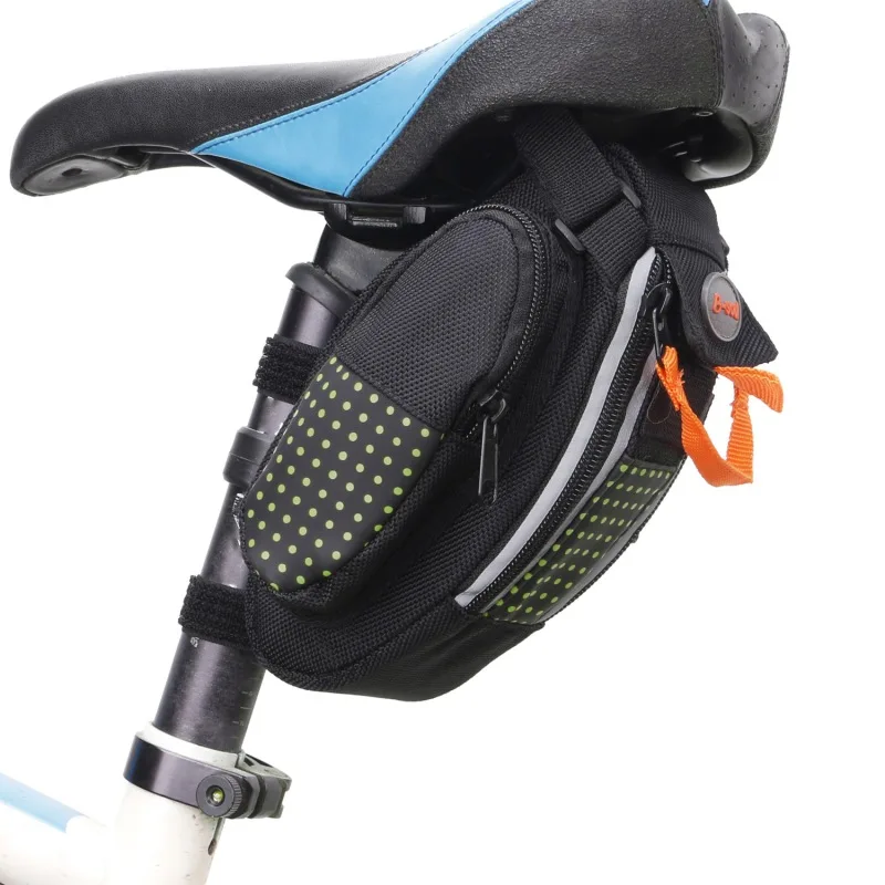 

Bike Saddle Bag Polyester Zipper Lightweight Quick Detach Seat Rear Tail Bags Outdoor Cycling Accessories Folding Bicycle Case