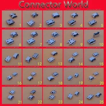 

25 models micro usb connector 50pcs/lot Very common used charging port for ZTE Lenovo Huawei and other brand mobile,tablet GPS