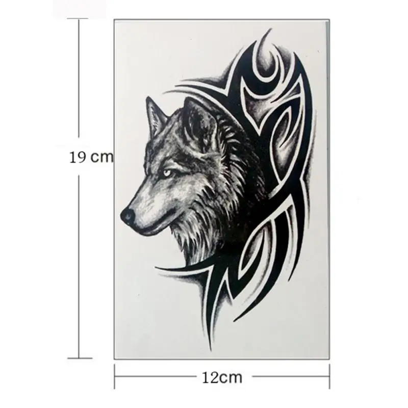 2 stucke wassertransfer wolf tattoos aufkleber wasserdicht temporare verpackung 2 teile los wolf tattoo aufkleber