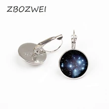 ZBOZWEI новая серьга ручной работы звезда кластер кулон Вселенная Галактика серьги ювелирные изделия космической тематики черный синий посеребренные серьги подарок