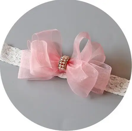 organza elastic bow with pearl1