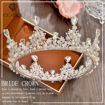 

CC tiaras crowns hairbands bride hairwear luxury wedding hair accessories for women party engagement bridemaides jewelry HG357