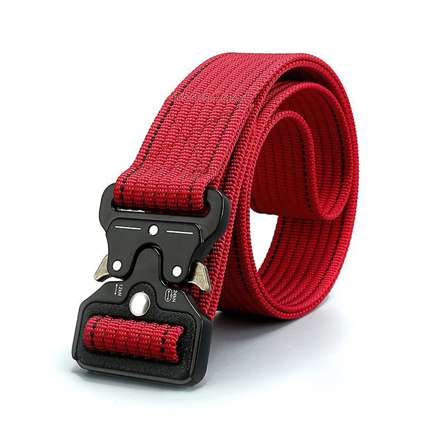 

14 Types Outdoor Equipment Unisex Belt Nylon Tactical Designer Men Belts For Jeans Canvas Strap Metal Buckle Knitted Waist Belt