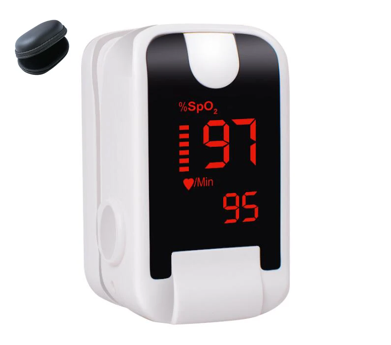 Oximetro De Dedo Finger Pulse Oximeter Blood Oxygen Saturometro SPO2 PR Oxymeter De Pulso Portable Saturator Pulsioximetro - Цвет: White-Case