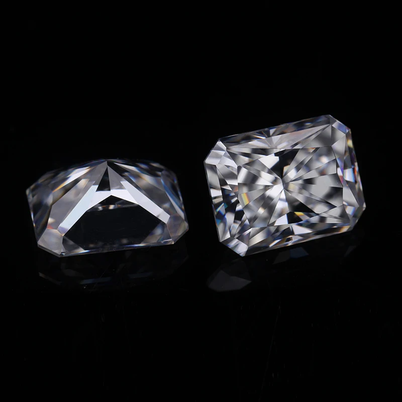 US $375.00 White EF Color Moissanites Diamond 8x10mm Icecrushed Radiant Cut Moissanites Loose Gems Stones for Moissanites Ring Making