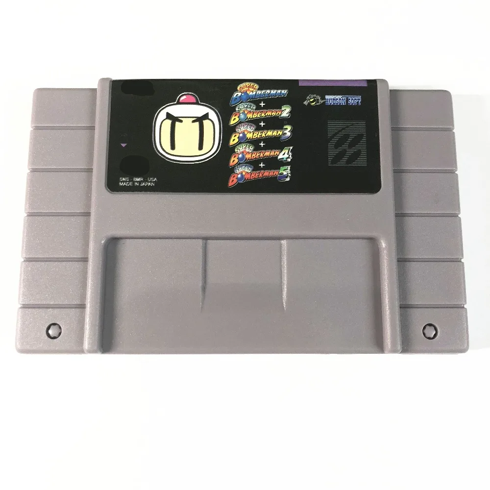 

Multi cart SuperBomberMan 5 in 1 USA Version Video Game 16 bit 46 pins For NTSC Console !