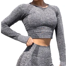 Спортивная футболка для занятий йогой, одежда для женщин, для спортзала, облегающие Женские рубашки, одежда для бега, одежда для фитнеса, женская спортивная одежда, спортивные топы для спортзала, для женщин