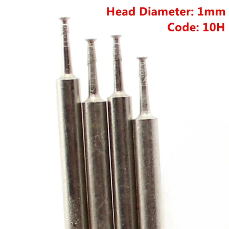 10 шт. 1-8 мм NAIL HEAD в форме бриллианта шлифовальные наконечники игла Burr установленный точечный хвостовик 3/32 "драгоценный камень ювелирные