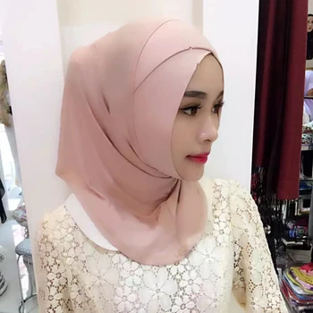

Head Shawl For Islamic Muslim Headscarf Wrap Muslim headscarf Loose and comfortable Long Chiffon Sarves Hijabs Plain Color Shawl