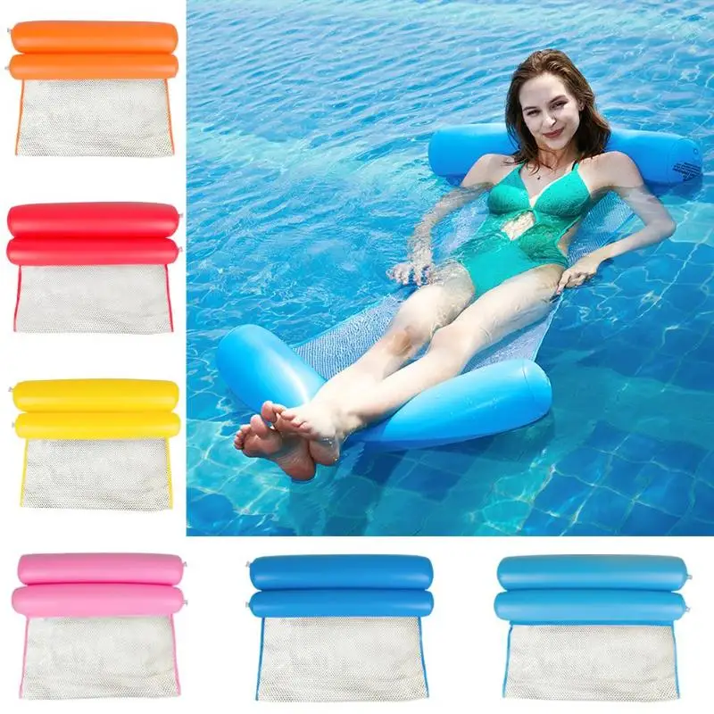 

Summer Inflatable Floating Row Pool Air Mattresses Beach Foldable Swimming Pool Chair Hammock Water Sports Piscina