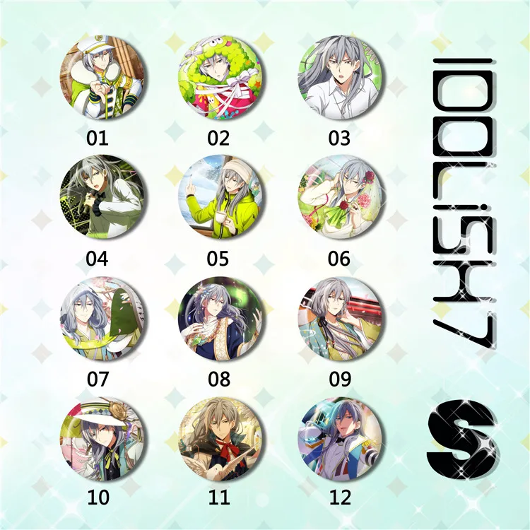 58 мм IDOLiSH7IZUMI IORI NIKAIDO значки на рюкзак булавка брошь значок Аниме игры для