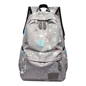 

MOLAVE Backpacks Oxford backpack women & men's bags new Couple Shoulder Bag Starry Sky Pattern Casual Large Capacity package9416