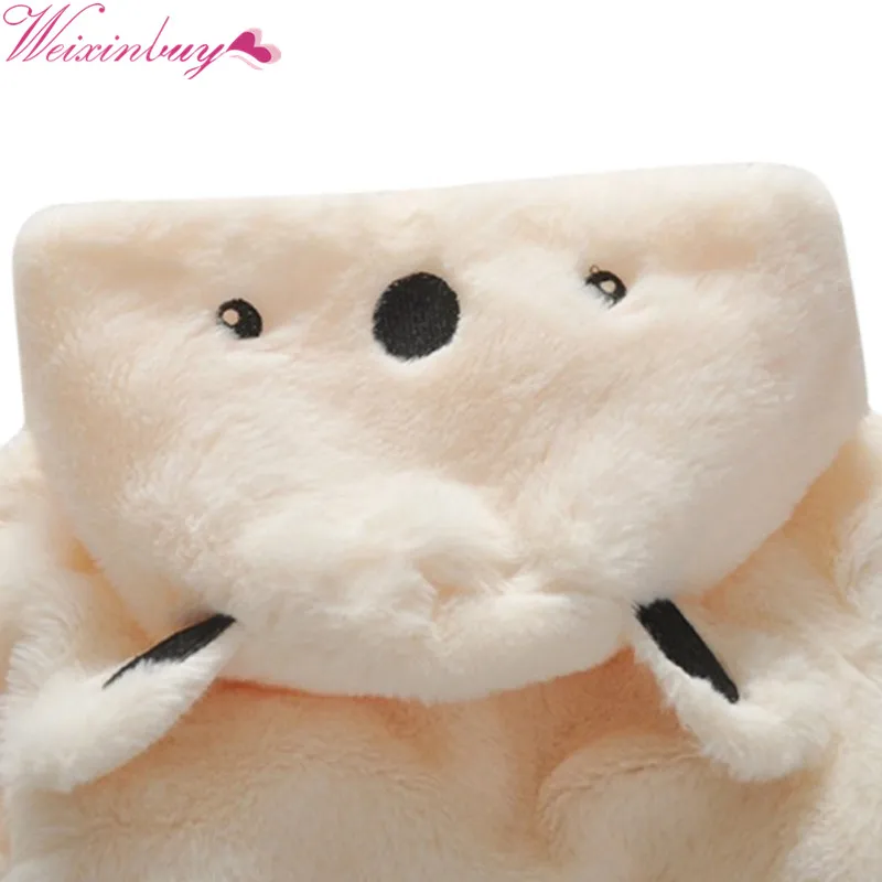 Новые Симпатичные Искусственный кнопки для меха одежда для малышей-девочек, осень-зима пальто с капюшоном теплая детская одежда