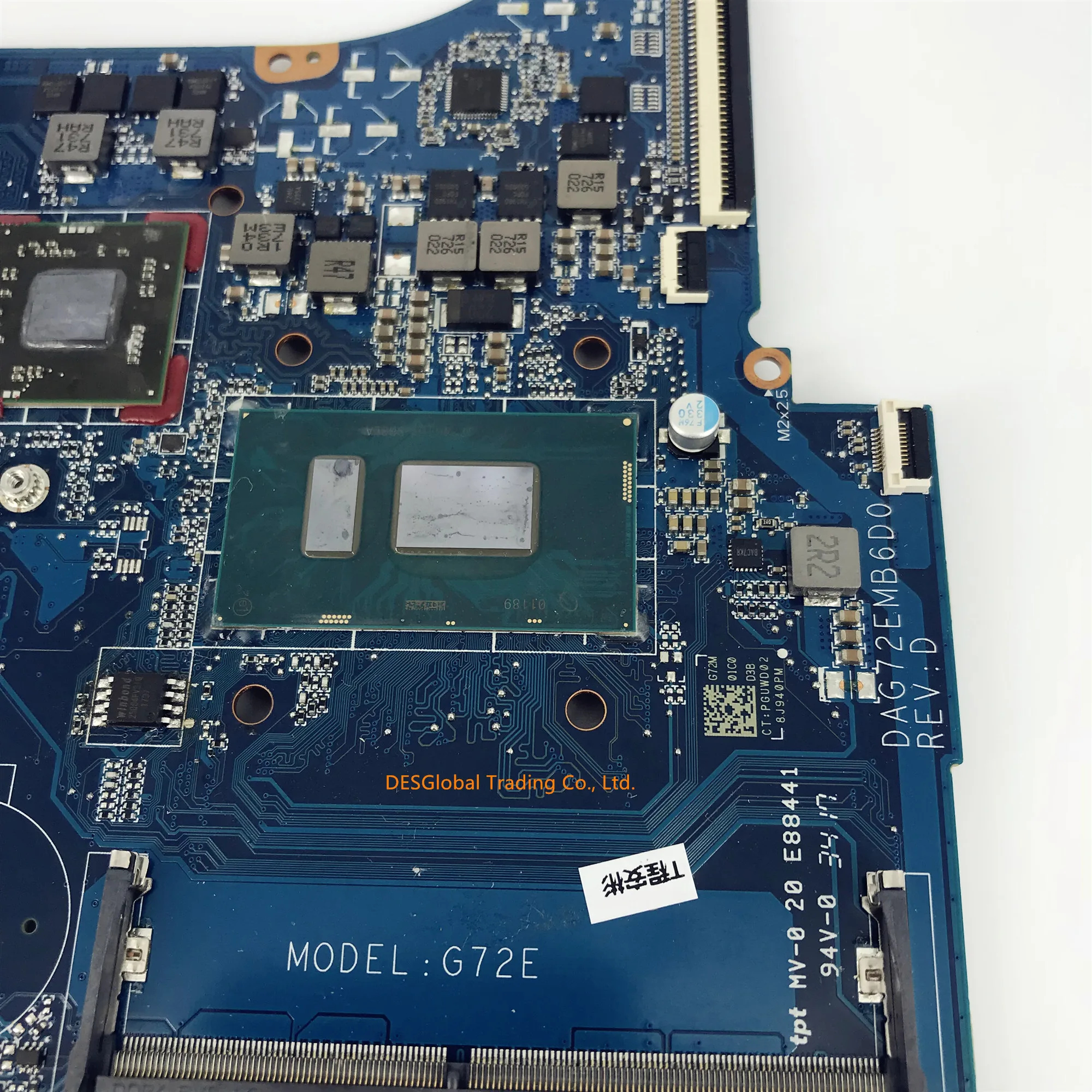 price cut  G72E DAG72EMB6D0 Laptop Motherboard For HP Laptop 14-BP 14-bp038TX Mainboard i5-8250U SR3LA 100% Wo
