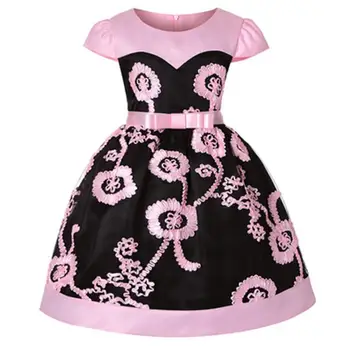 

2019 New Fashion Teenage Girl Print Flower Princess Dress Kids Dresses For Girls Wedding Party Toddler Girl Clothes Vestido L316