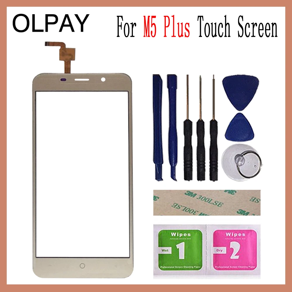 OLPAY 5.5'' Touch Panel For Leagoo M5 Plus Touch Screen Glass Digitizer Panel Lens Sensor Glass Free Adhesive And Wipes