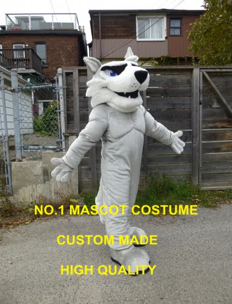 

light grey husky mascot costume adult size customizable huskie theme animal mascotte fancy dress carnival cosply costumes 2435