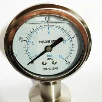 

YTPMF-60BF/MC 0-16 stainless steel sanitary diaphragm pressure gauge pressure gauge factory in Shanghai