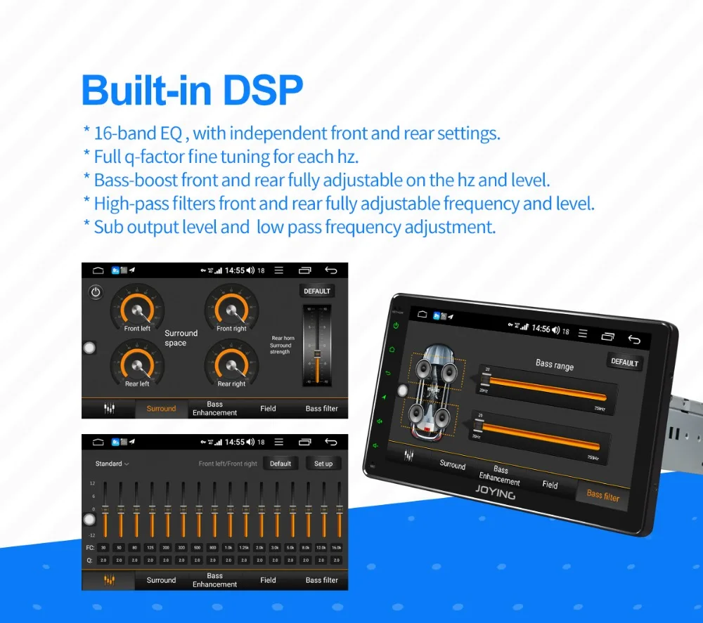 Flash Deal JOYING autoradio Android 8.1 4GB RAM&64GB ROM Octa Core stereo 9"HD Screen universal head unit radio player support 4G SIM Card 12