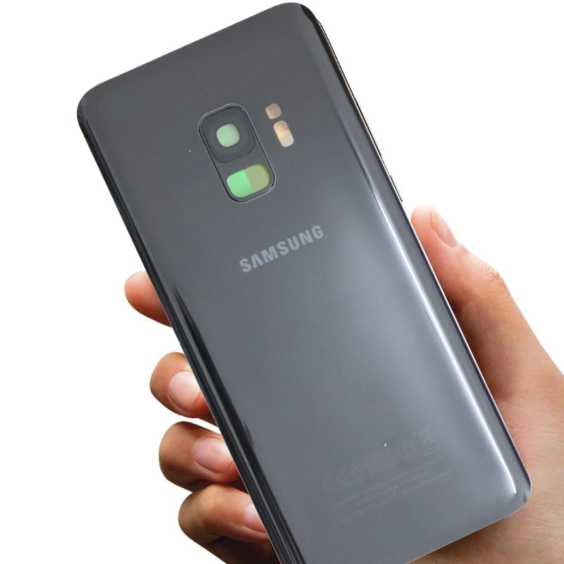 Оригинальное заднее стекло для SAMSUNG Galaxy S9 G960 G960F/S9+ S9 Plus G965 G965F крышка батареи задняя дверь корпус с объективом камеры