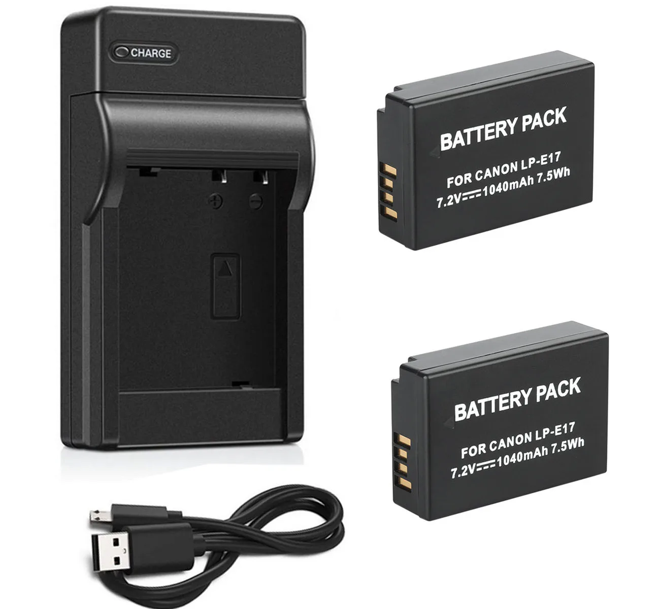 2xB and USB Charger Аккумулятор(2 шт)+ зарядное устройство для Canon EOS 77D, 200D, 250D, 750D, 760D, 800D, 8000D, 9000D, EOS Rebel T6i, T7i цифровая зеркальная камера - Цвет: 2xB and USB Charger